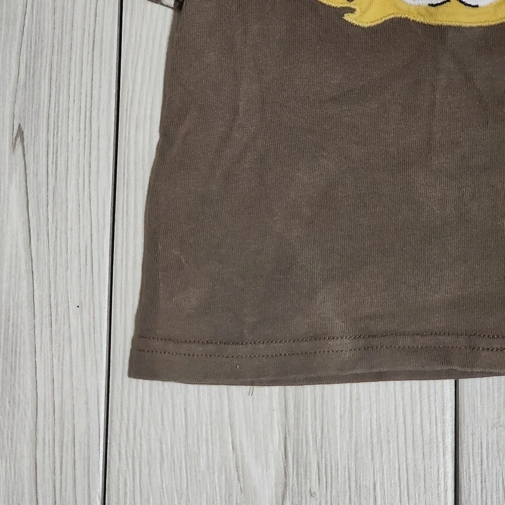 Gymboree Brown short sleeve Tee with Tiger Face Size 6-12 Mo